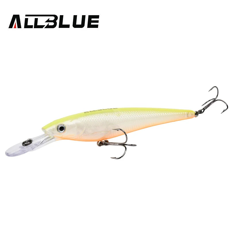 ALLBLUE OSPPEY 110F Trolling Minnow 110MM 16.2G Fishing Lure Floating Wobbler Pike Crank Artificial Bait Depth 1.5-2.5M Tackle