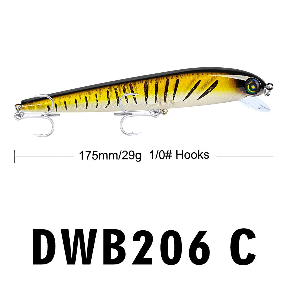 PRO BEROS Japanese Depth1.5-4m Minnow Fishing Lures Floating Hard Bait 17.5cm 29g Artificial Wobbler Crankbait Fishing Tackle