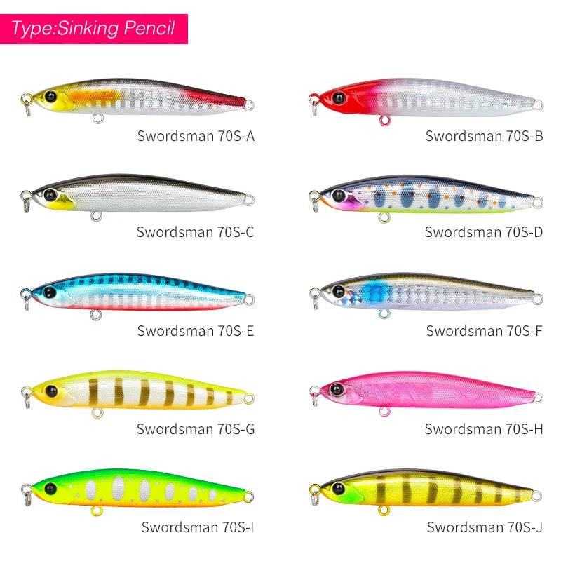 TSURINOYA 70S Sinking Slim Pencil Lure - Fish & Cheaps | Fishing & Outdoor Gear