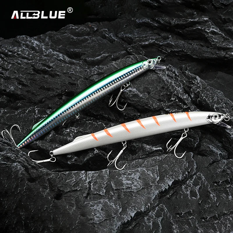 ALLBLUE SPRINT 195S Sinking Minnow Longcast Jerkbait Fishing Lure 195mm 35G Off Shore Saltwater Sea Bass Artificial Bait Tackle