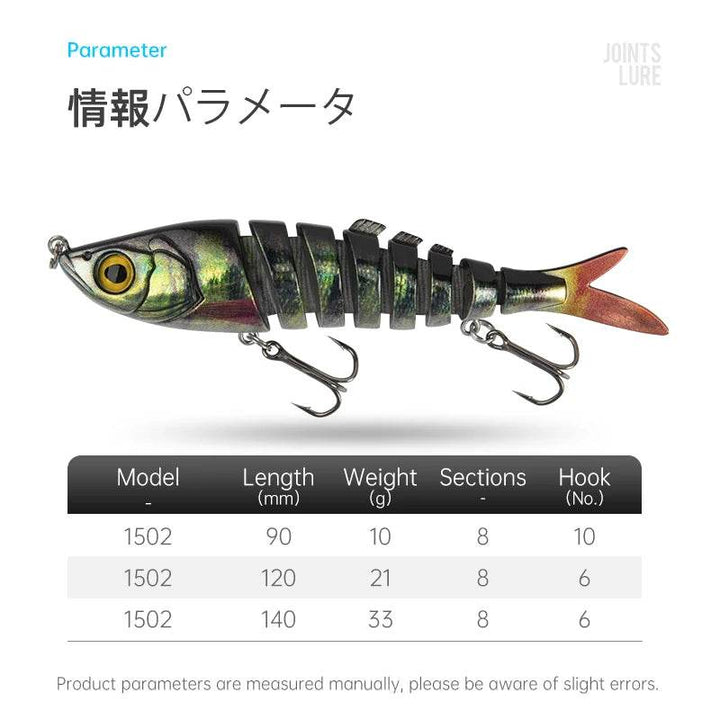 Kingdom Barbecue-L Multi Jointed Fishing Lure - Fish & Cheaps | Fishing & Outdoor Gear