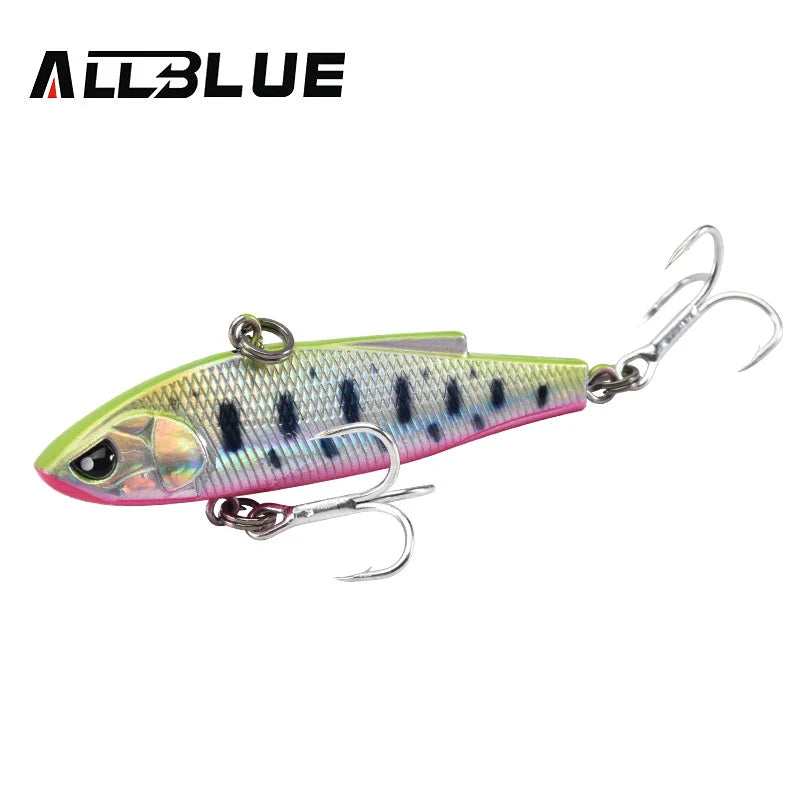 ALLBLUE New ANGRY JOHN VIB Sinking Fishing Lure Ice Jigging 58MM/70MM Hard Plastic Vibration Winter Bass Pike Artificial Tackle