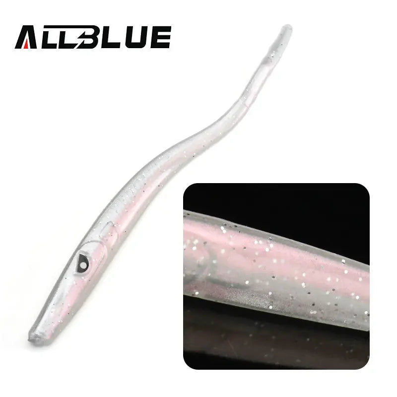 ALLBLUE Crazy Slug 130mm 6pcs/bag Soft Fishing Lure Seabass Artificial Bait Silicone Worm Shad Eel Needfish Fishing Tackle