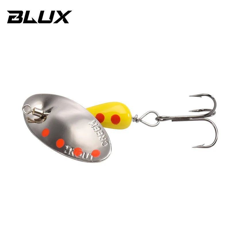BLUX AR-S Blade Rotating Spinner 3.5g Metal Lure Brass Hard Artificial Spoon Bait Copper Freshwater Creek Trout Fishing Tackle