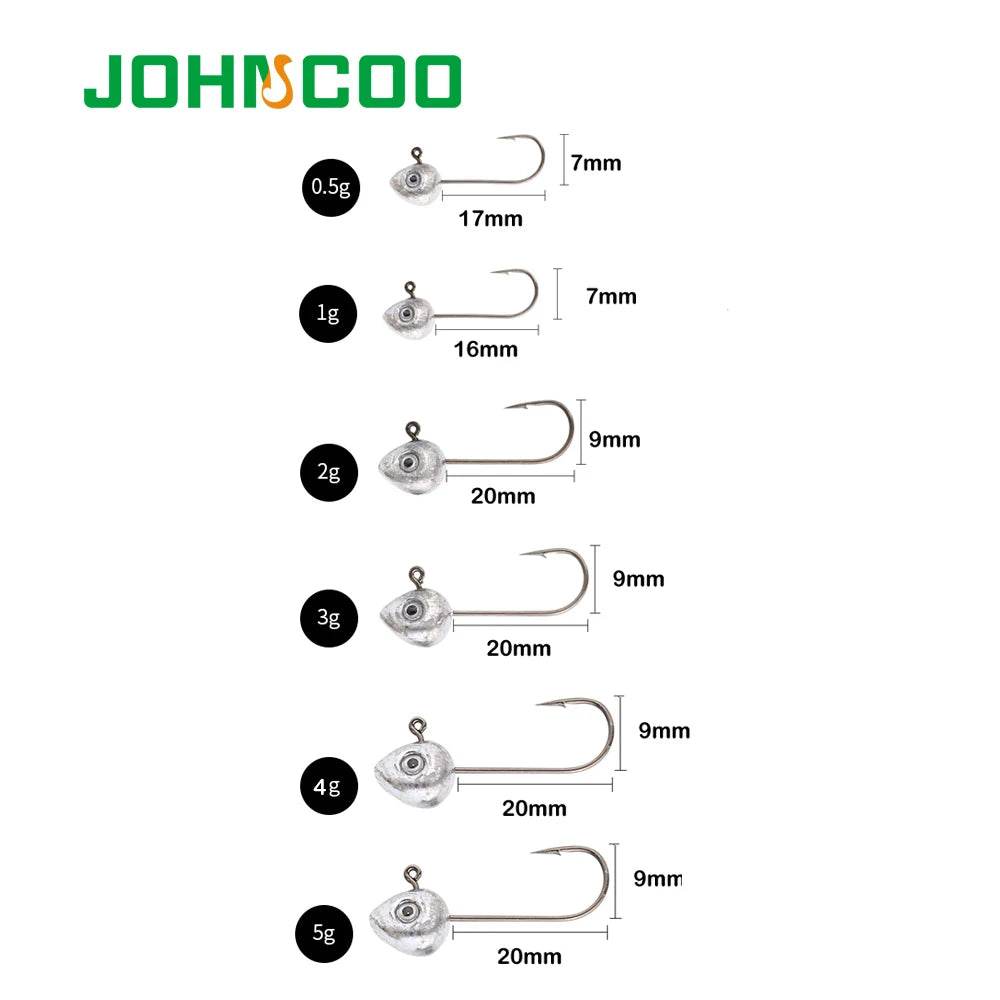 JOHNCOO Mini Jig Head Hook Set – Precision Jigging Hooks - Fish & Cheaps | Fishing & Outdoor Gear