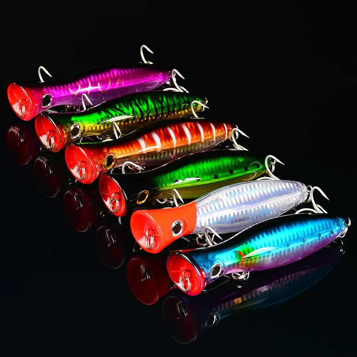 Popper Fishing Lures Weights 13cm 43g Large Poppers Top Water Lure Isca Artificial Hard Bait Fishing Tackle Articulos De Pesca