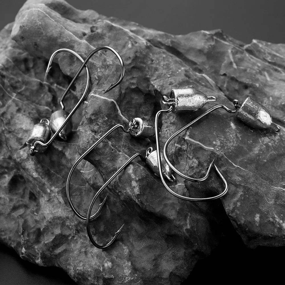 JOHNCOO Weedless Weighted Jig Heads 5pcs - Fish & Cheaps | Fishing & Outdoor Gear