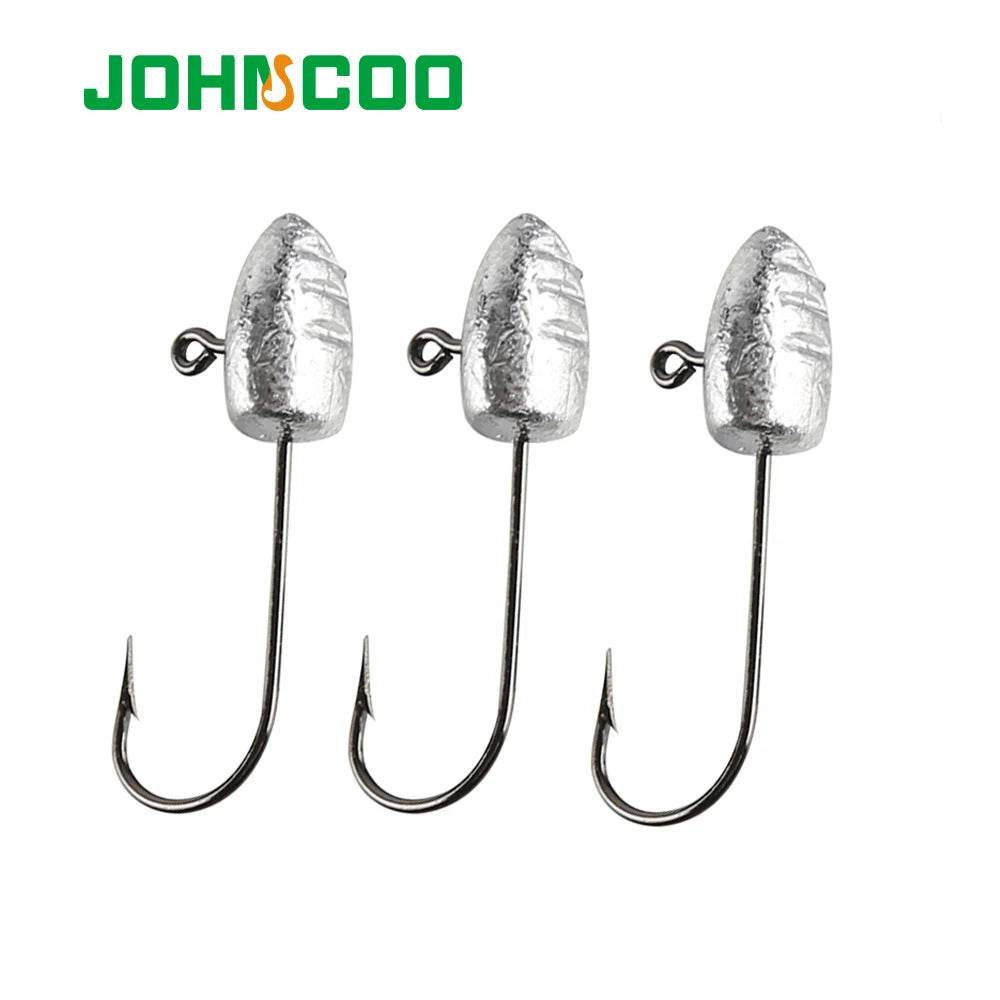 JOHNCOO Jig Head Hooks – 10 Pack - Fish & Cheaps | Fishing & Outdoor Gear