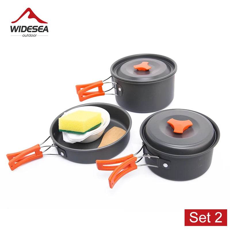 Widesea Three-Person Aluminium Alloy Camping Cookware Set - Fish & Cheaps | Fishing & Outdoor Gear