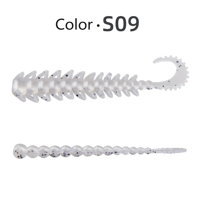 MEREDITH Fishing Lure Bug see Silicone Baits 75mm 20pcs Fishing Wobbler Bass Pike Shad Artificial Swimbait Jigging Soft Lures