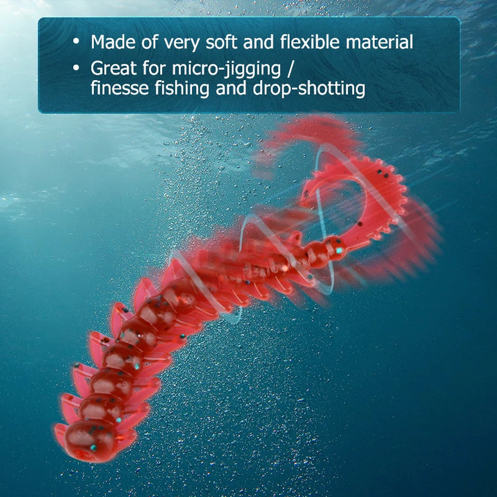 MEREDITH Fishing Lure Bug see Silicone Baits 75mm 20pcs Fishing Wobbler Bass Pike Shad Artificial Swimbait Jigging Soft Lures