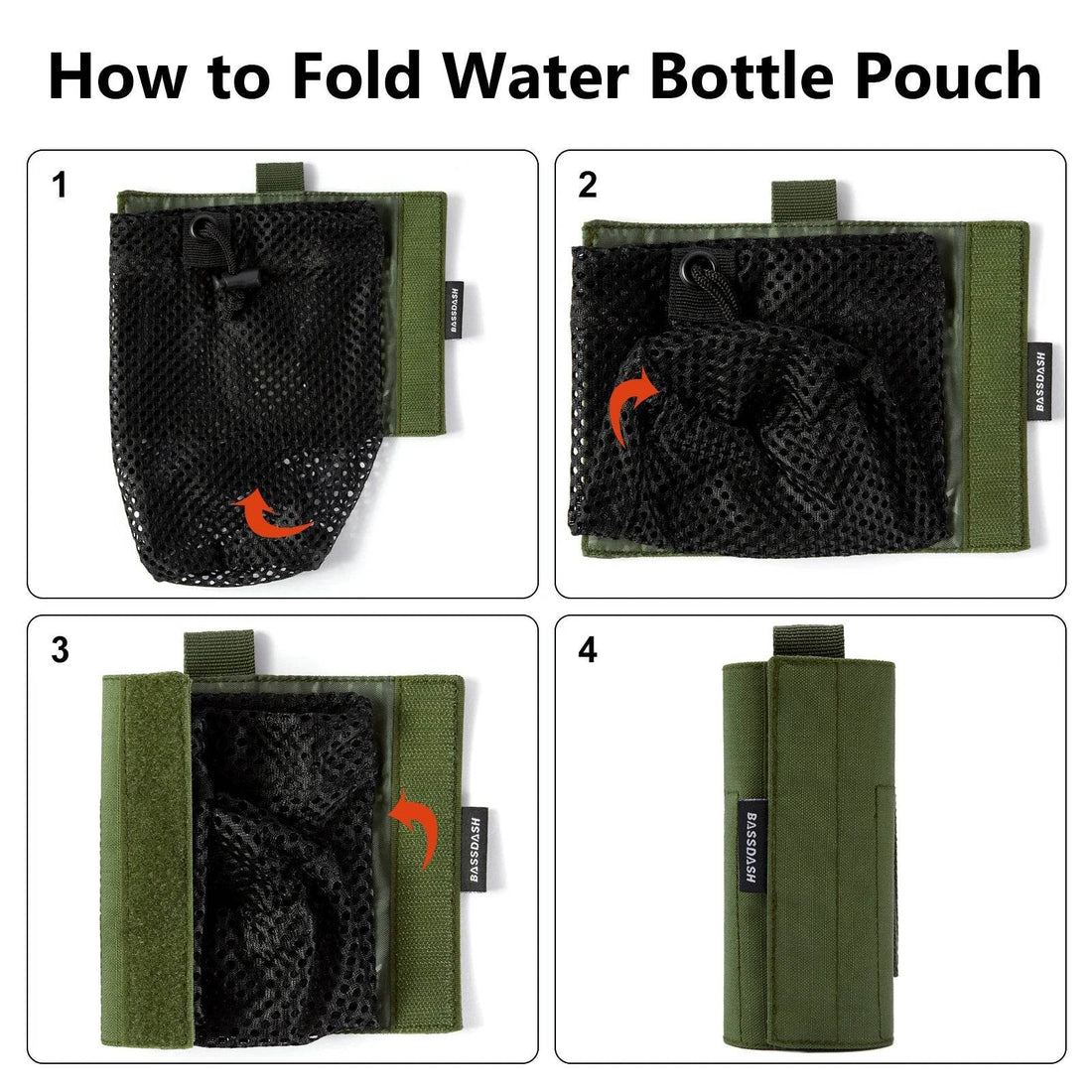 Bassdash Foldable Water Bottle Pouch - Fish & Cheaps | Fishing & Outdoor Gear