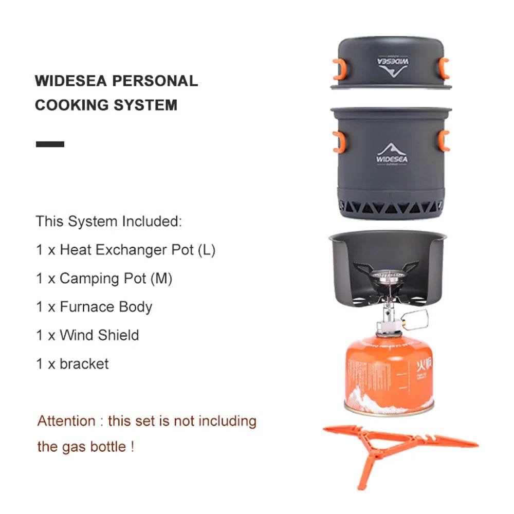 Widesea Compact Camping Cooking Set - Fish & Cheaps | Fishing & Outdoor Gear