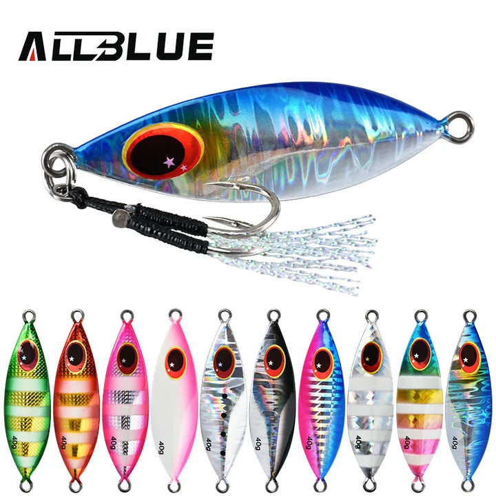 ALLBLUE ATLAS Metal Jig Spoon Lure 14G 20G 30G 40G 60G  Artificial Bait Shore Slow Jigging Super Hard Bass Fishing Tackle