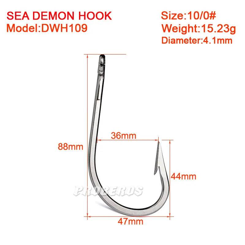 PROBEROS Barbed Circle Hook Set – 5pcs Stainless Jig Hooks - Fish & Cheaps | Fishing & Outdoor Gear