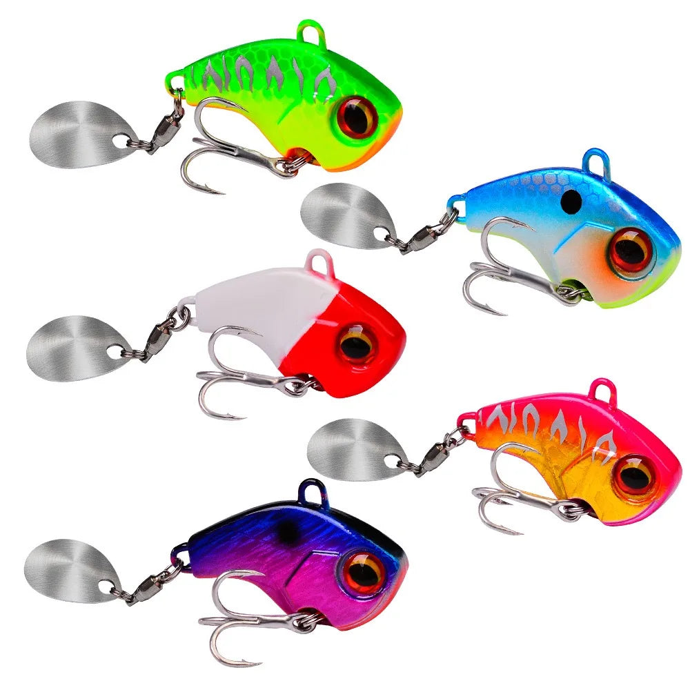 1pc Metal VIB Blade Lure 6g 15g 28g 3D Eyes Pencil Spoon Spinner Balancer Fishing Lure Hard Bait Fishing Tackle with Hook