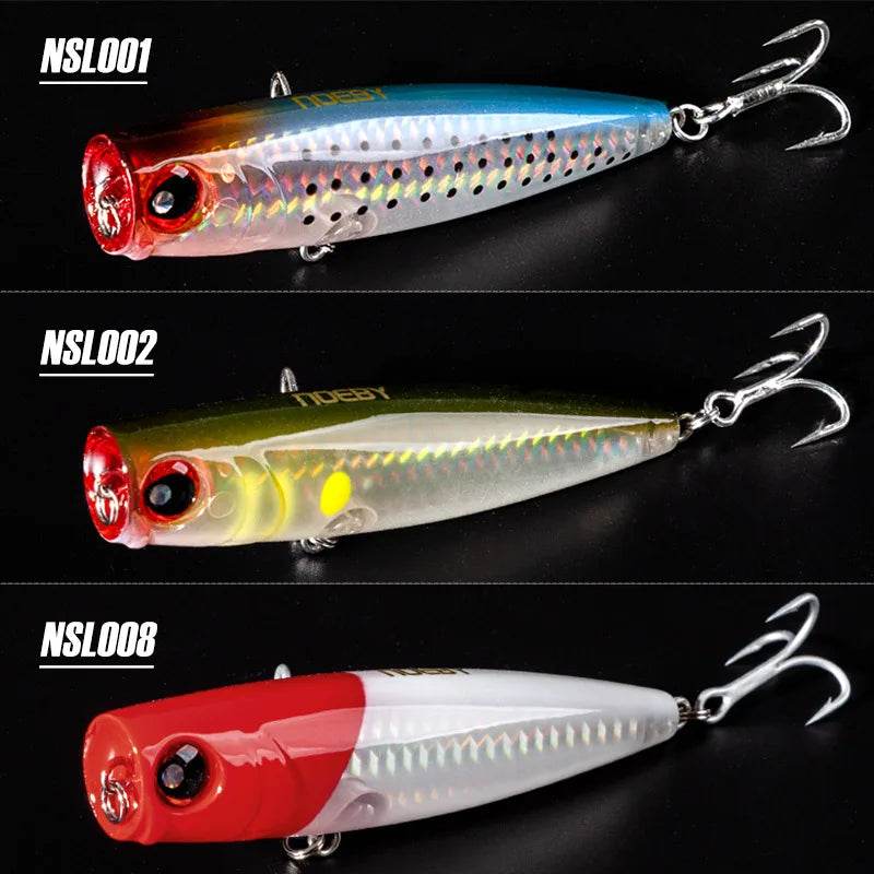 NOEBY 3Pcs Popper Lures Set – 105mm Topwater Action - Fish & Cheaps | Fishing & Outdoor Gear
