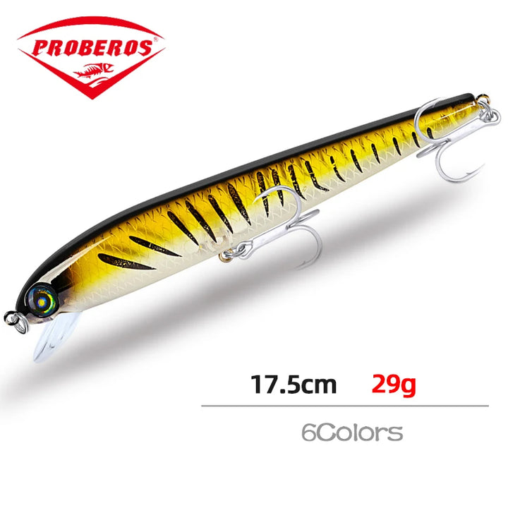PRO BEROS Japanese Depth1.5-4m Minnow Fishing Lures Floating Hard Bait 17.5cm 29g Artificial Wobbler Crankbait Fishing Tackle