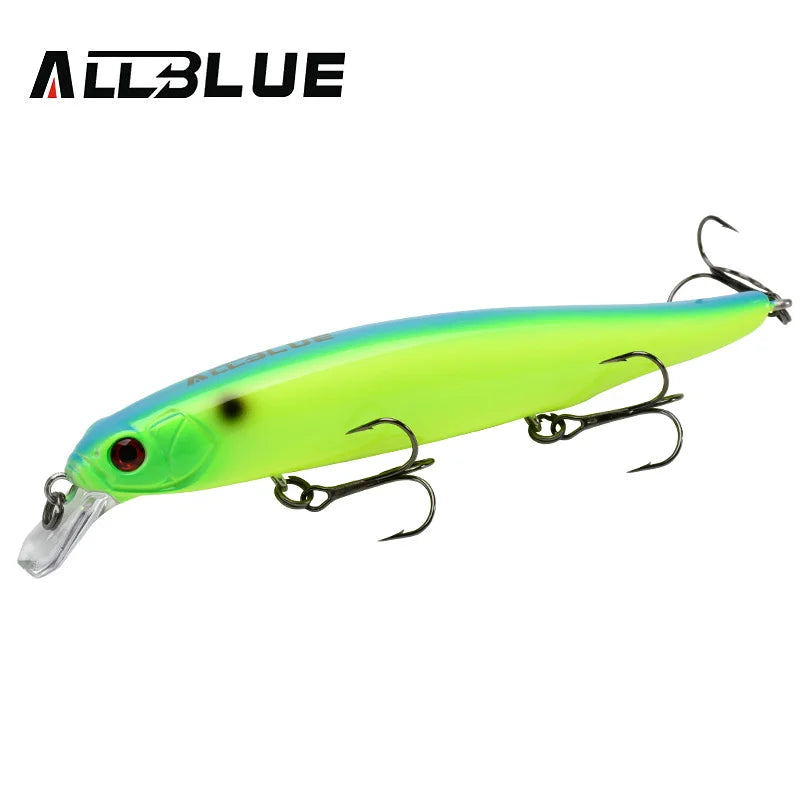 ALLBLUE MOHIST 130F Jerkbait Fishing Lure 130mm 20g Rapid Floating Wobbler Shallow Diving Minnow Pike Bait Fishing Tackle Hooks
