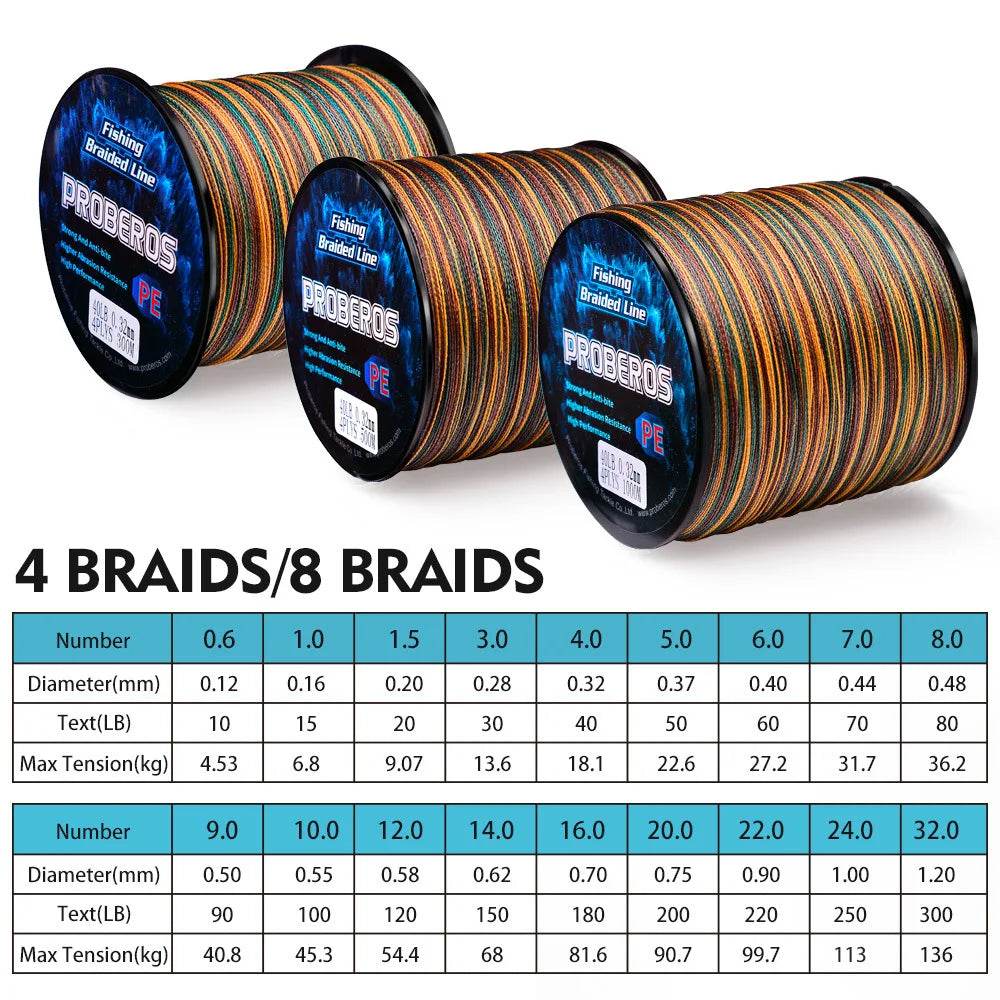 PROBEROS 8-Strand PE Braided Fishing Line - Fish & Cheaps | Fishing & Outdoor Gear