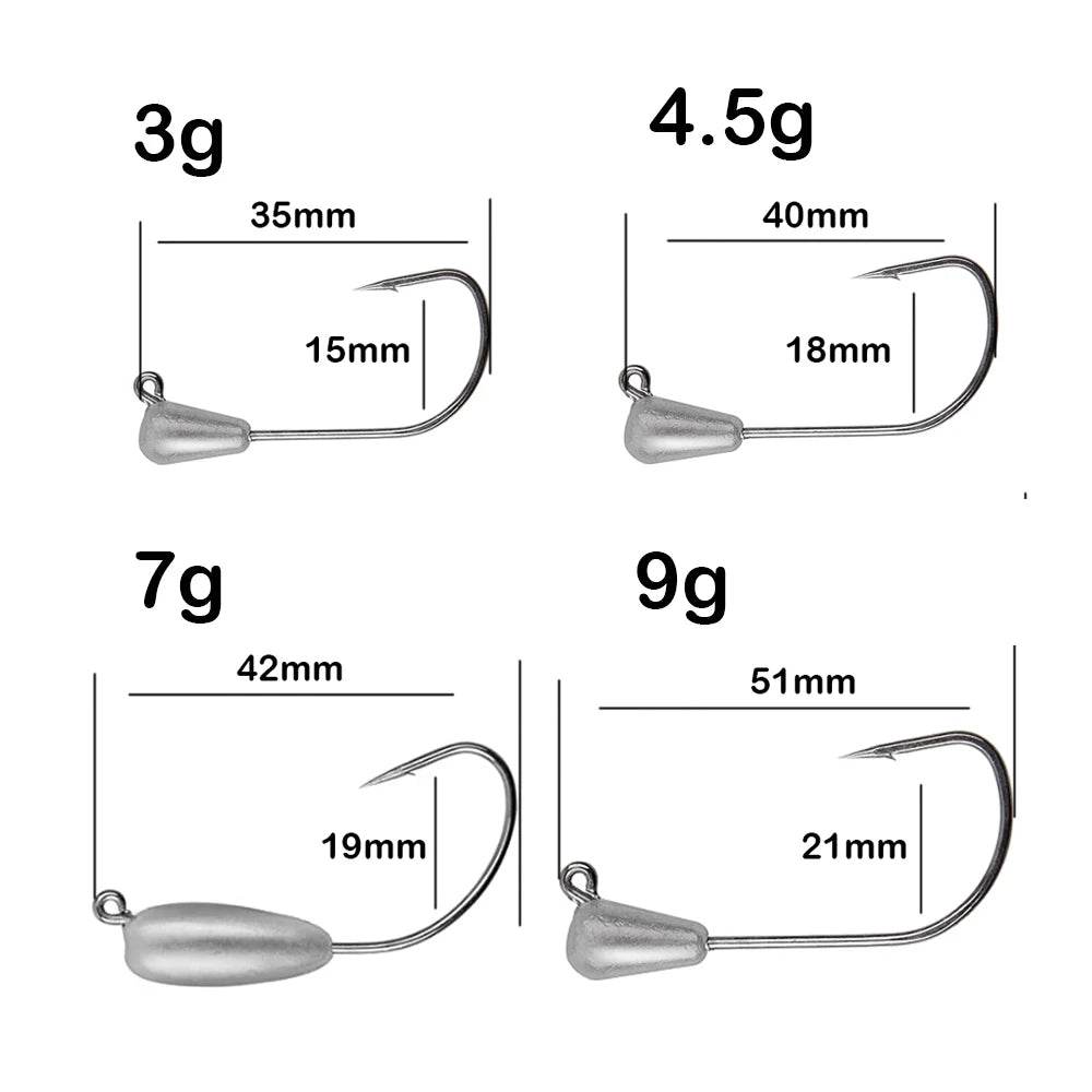 JOHNCOO Water Drop Jig Head Hooks - Fish & Cheaps | Fishing & Outdoor Gear