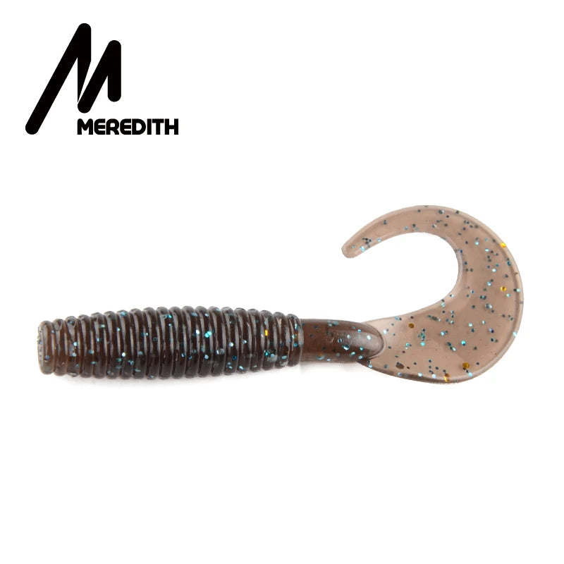 MEREDITH Fishing Soft Lures 50mm 1.26g 20pcs Grub Artificial Soft Bait Predator Tackle Soft Fishing Lure Worm Wobbles