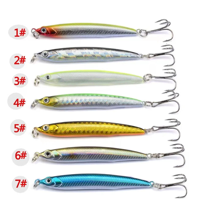 1pcs High Quality Thrill Stick Fishing Lure 8.1g 10g Sinking Pencil Long Casting Shad Minnow Artificial Bait Pike Lures