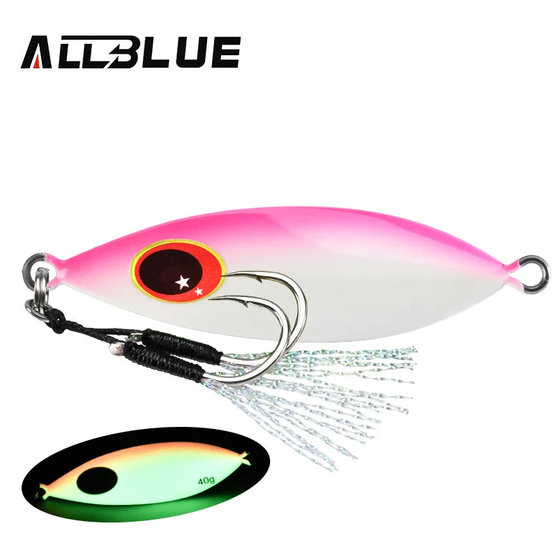 ALLBLUE ATLAS Metal Jig Spoon Lure 14G 20G 30G 40G 60G  Artificial Bait Shore Slow Jigging Super Hard Bass Fishing Tackle