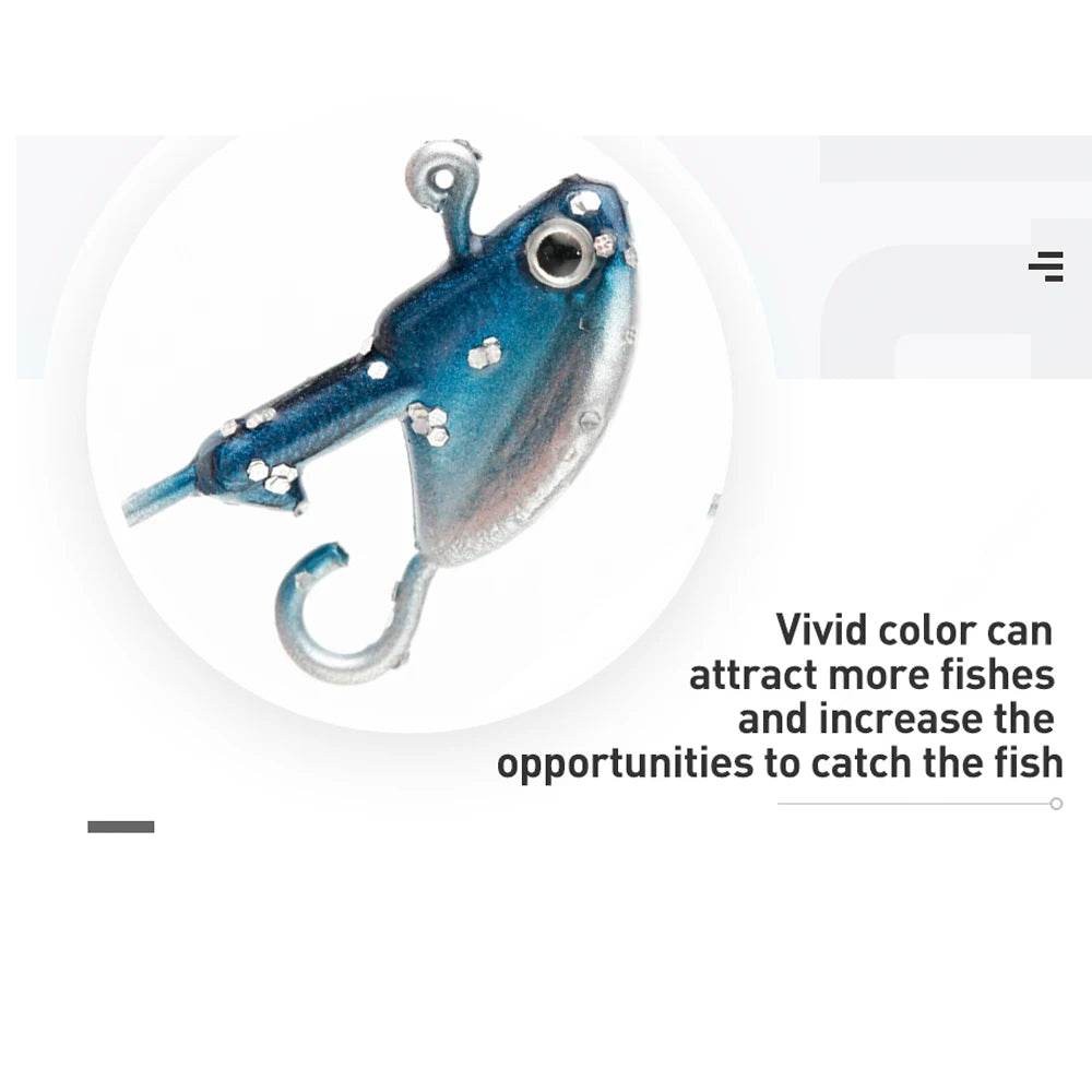 JOHNCOO 5pcs Multicolour Jig Head Hooks - Fish & Cheaps | Fishing & Outdoor Gear