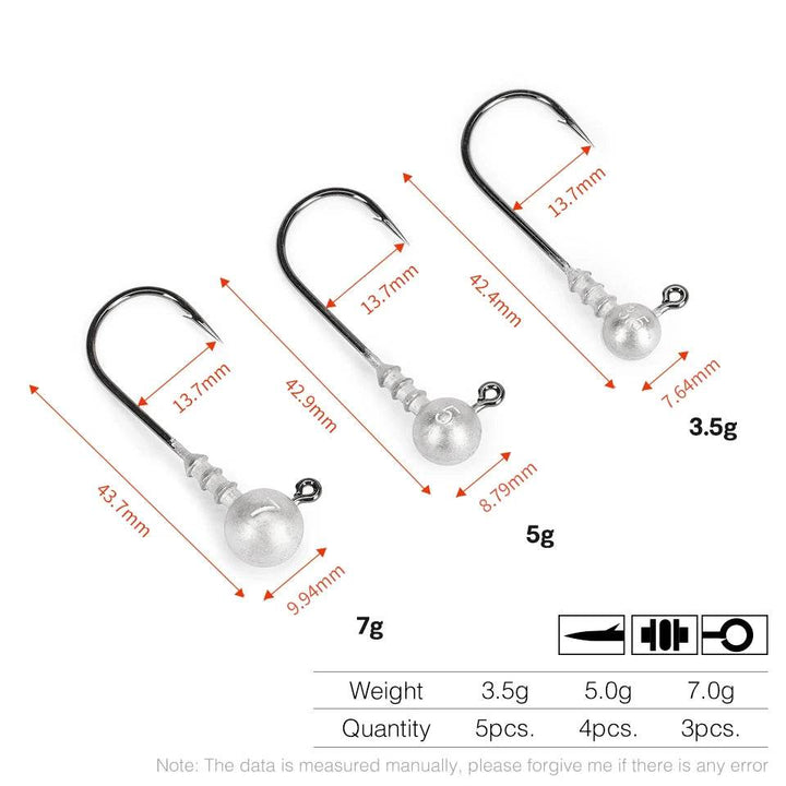 TSURINOYA Lead Jig Head – Precision Soft Lure Jigging Hook - Fish & Cheaps | Fishing & Outdoor Gear