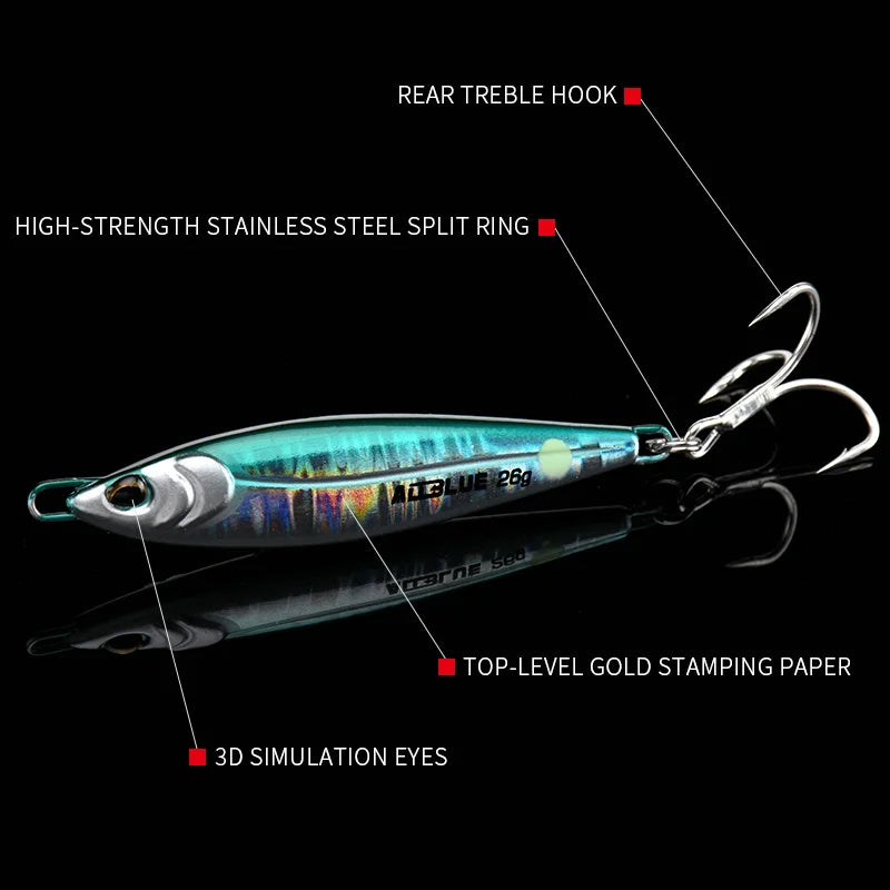 ALLBLUE LEVIN Metal Jig Spoon Artificial Bait Cast Jigging Fishing Lure Super Hard Fish Off Shore Casting Saltwater Tackle
