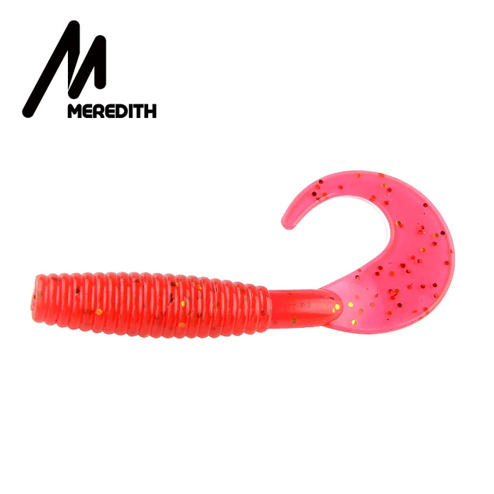 MEREDITH Fishing Soft Lures 50mm 1.26g 20pcs Grub Artificial Soft Bait Predator Tackle Soft Fishing Lure Worm Wobbles