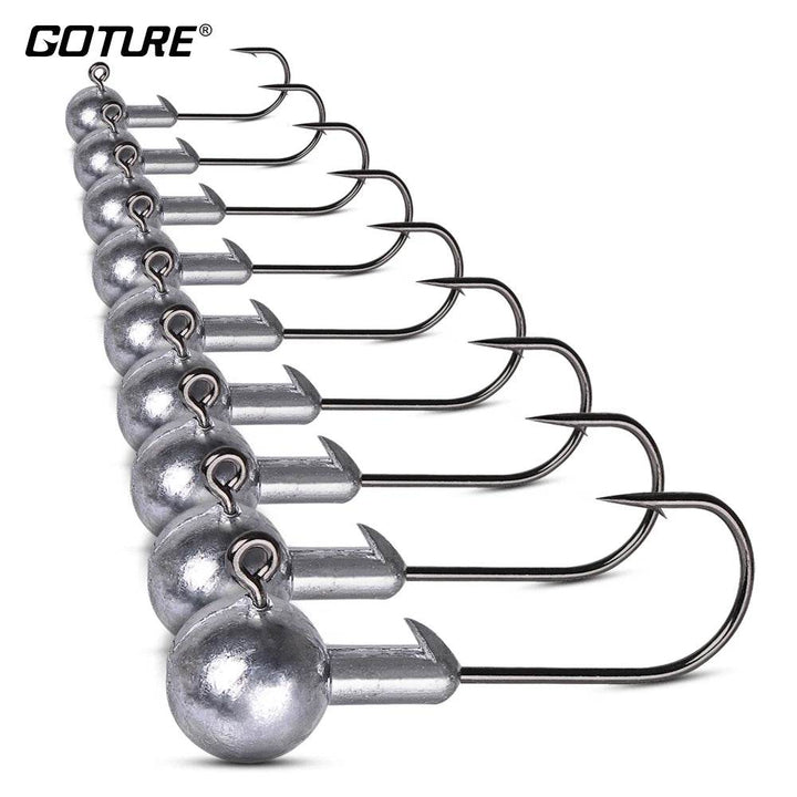 Goture 50pcs Lead Jig Head Fishing Hooks - Fish & Cheaps | Fishing & Outdoor Gear