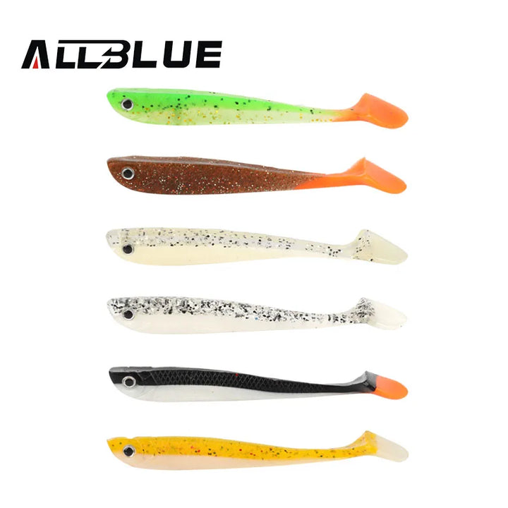 ALLBLUE 4pcs/lot 6g/11cm Handmade Soft Bait Fish Fishing Lure Shad Manual Silicone Bass Minnow Bait Swimbaits Plastic Lure Pasca