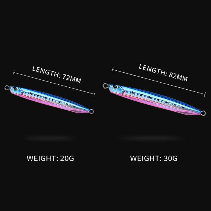 ALLBLUE DRAGER Super Slim SSZ Metal Casting Jig 20G 30G Shore Drag Cast Jigging Spoon Zinc Fishing Lure Artificial Bait Tackle