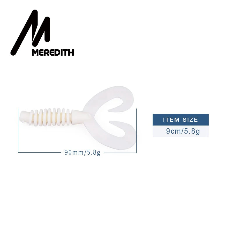 MEREDITH Fishing Lures 8pcs 9cm 5.8g STINGER SHAD SOFT BAIT SOFT PLASTIC LURES PREDATOR PIKE