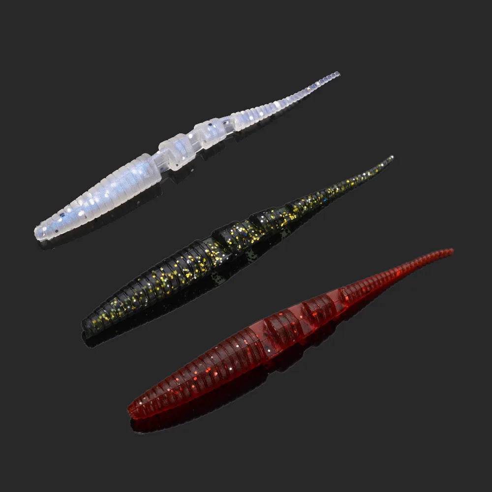 ALLBLUE 80mm Soft Bait Worm – 10pcs Silicone Lure Set - Fish & Cheaps | Fishing & Outdoor Gear