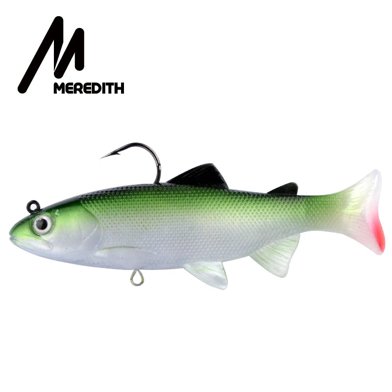 MEREDITH 5.90" Trout Soft Baits 15cm 65.8g Sinking Action PVC Material Fishing Lure Artificial Swimming Silicon Bait Wobblers