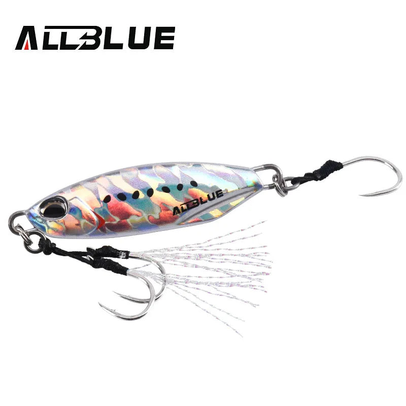 ALLBLUE New DRAGER SLOW Cast Metal Jig Fishing Lure Jigging Spoon 20G 30G Artificial Bait Shore Casting Jig Fishing Tackle