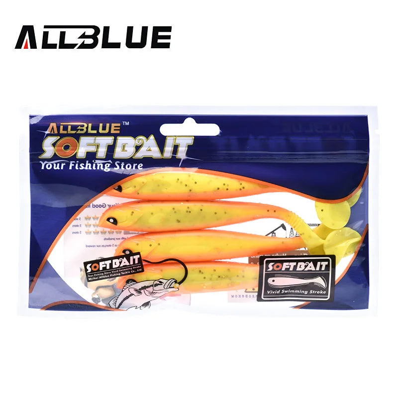 ALLBLUE LUKA 3D SOFT SWIN Fishing Lure 10g/12cm Soft Bait 4pcs/lot Shad Silicone Bass Pike Minnow Swimbait Jigging Plastic Lure