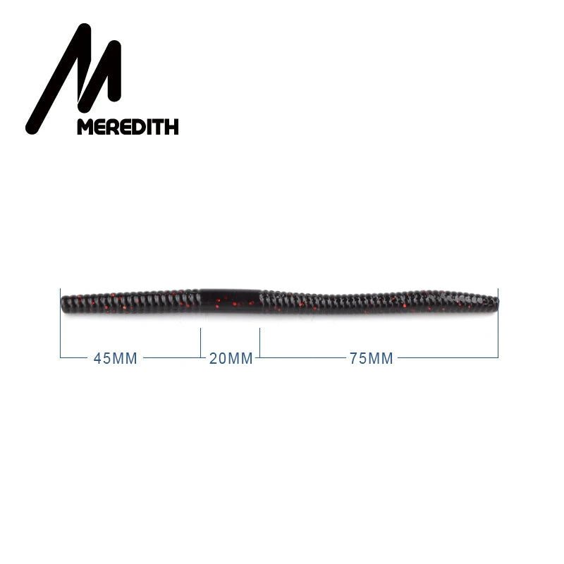 MEREDITH Fishing Soft Lures 140mm 5.3g 10pcs Artificial Worm Baits Silicone Fishing Lures crankbait Fishing Tackle