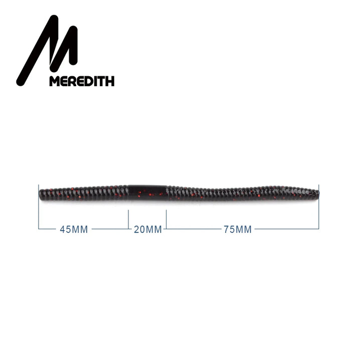 MEREDITH Fishing Soft Lures 140mm 5.3g 10pcs Artificial Worm Baits Silicone Fishing Lures crankbait Fishing Tackle