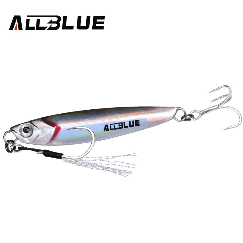 ALLBLUE New WAHOO Metal Jig Jigging Spoon 20G 30G Shore Casting Jig Drag Cast Sea Bass Lure Artificial Bait Fishing Tackle