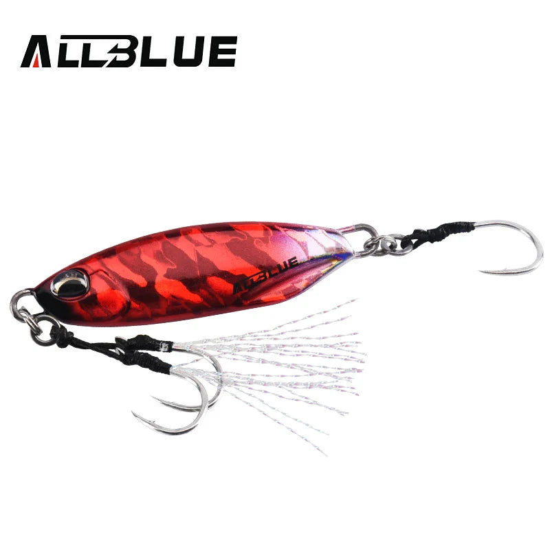 ALLBLUE New DRAGER SLOW Cast Metal Jig Fishing Lure Jigging Spoon 20G 30G Artificial Bait Shore Casting Jig Fishing Tackle
