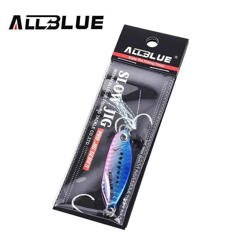 ALLBLUE New DRAGER SLOW Cast Metal Jig Fishing Lure Jigging Spoon 20G 30G Artificial Bait Shore Casting Jig Fishing Tackle