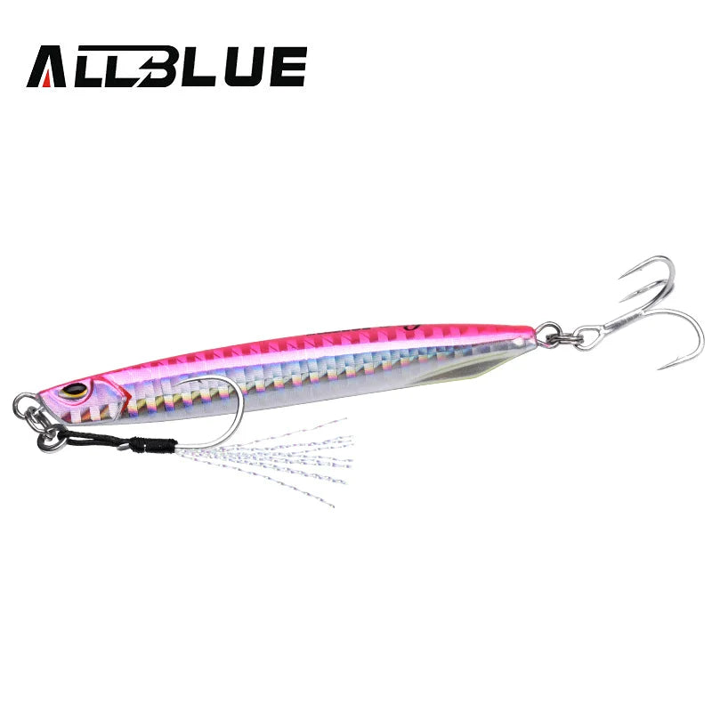 ALLBLUE DRAGER Super Slim SSZ Metal Casting Jig 20G 30G Shore Drag Cast Jigging Spoon Zinc Fishing Lure Artificial Bait Tackle