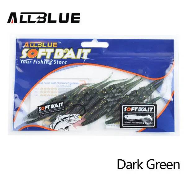ALLBLUE 80mm Soft Bait Worm – 10pcs Silicone Lure Set - Fish & Cheaps | Fishing & Outdoor Gear