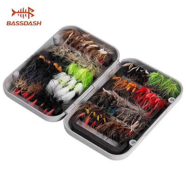 Bassdash 64-Piece Assorted Fly Fishing Kit - Fish & Cheaps | Fishing & Outdoor Gear