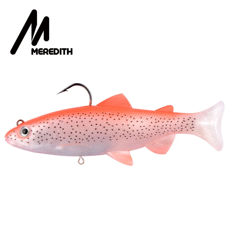 MEREDITH 5.90" Trout Soft Baits 15cm 65.8g Sinking Action PVC Material Fishing Lure Artificial Swimming Silicon Bait Wobblers