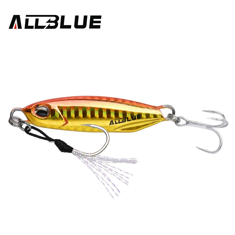 ALLBLUE New DRAGER Metal Cast Jig Spoon 15G 30G Shore Casting Jigging Fish Sea Bass Fishing Lure  Artificial Bait Tackle